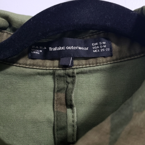 ZARA Camo Sequin Beaded Birds Jacket - Picture 8 of 16